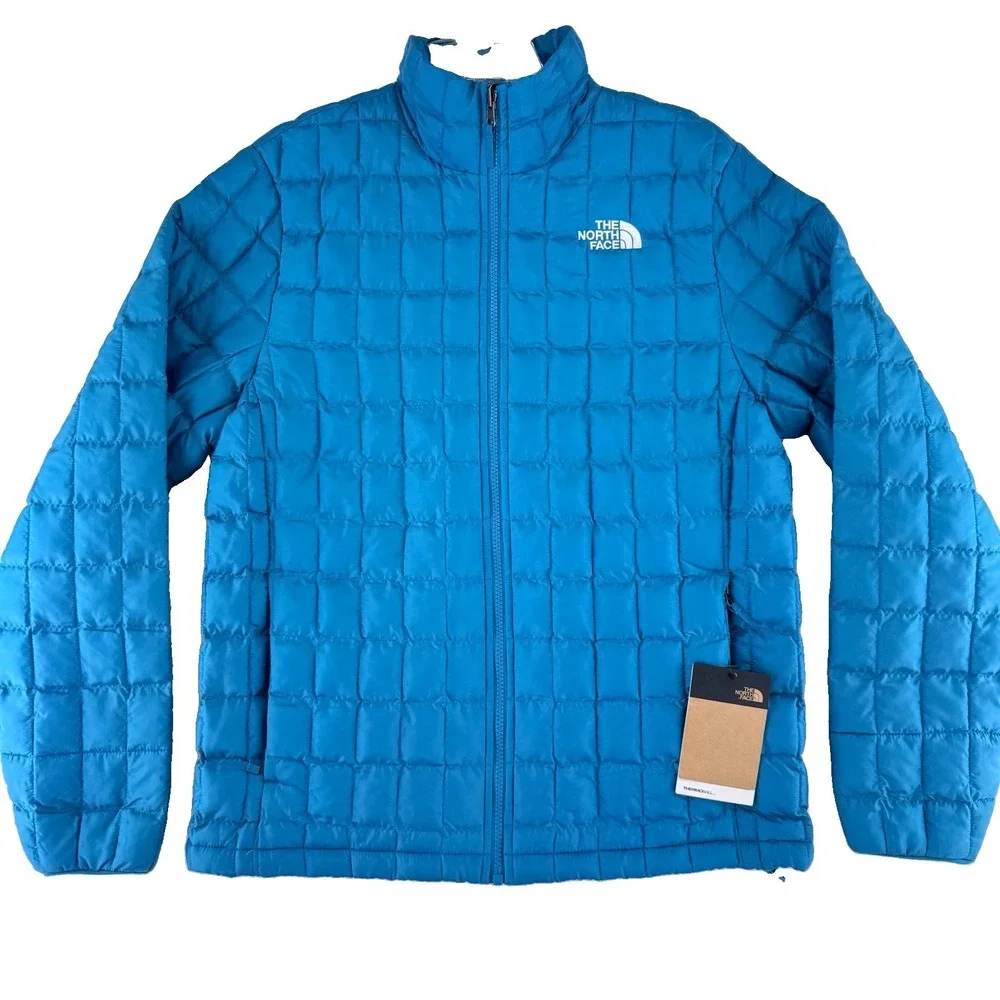 The North Face Thermoball Insulated Puffer Jacket Mens Medium Digital Steel Blue